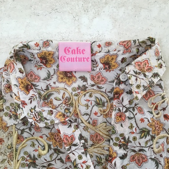 Cake Couture Embroidered Long-Sleeve Button Down - Picture 4 of 7